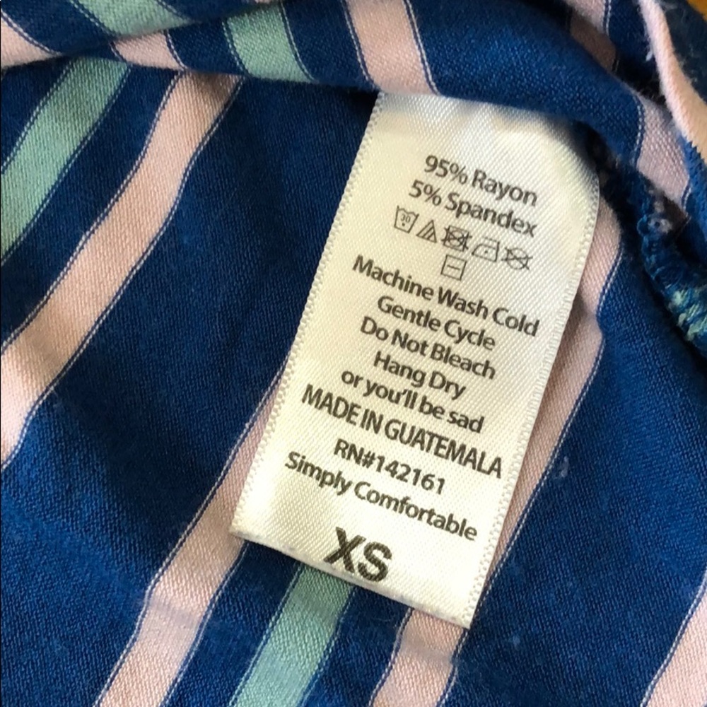 LuLaRoe striped Irma Top blue XS - Picture 4 of 6